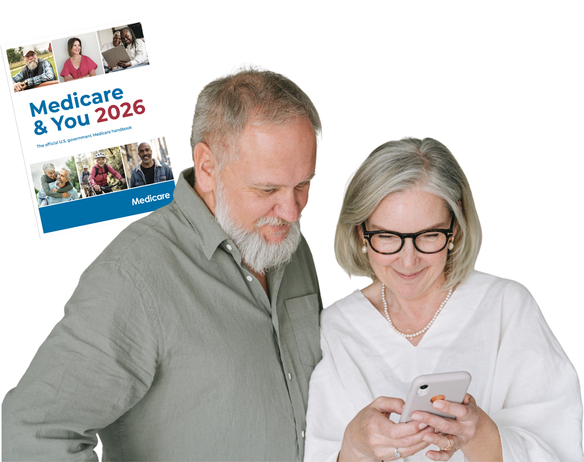 medicare guide with couple